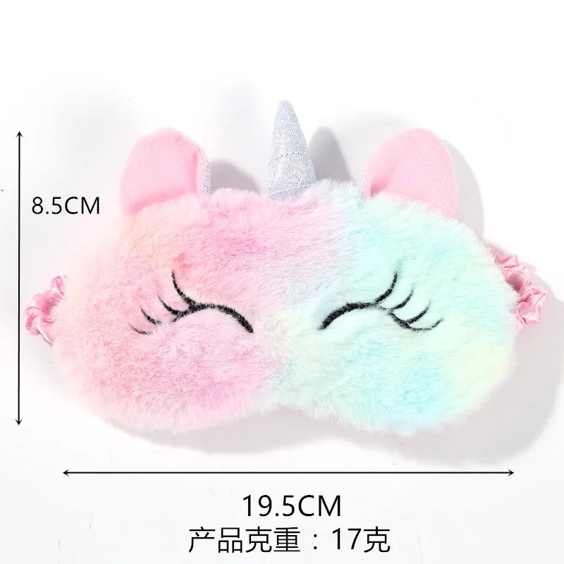 Cosy Unicorn Plush Sleeping Mask 🦄🌈