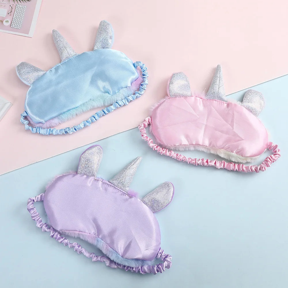 Cosy Unicorn Plush Sleeping Mask 🦄🌈
